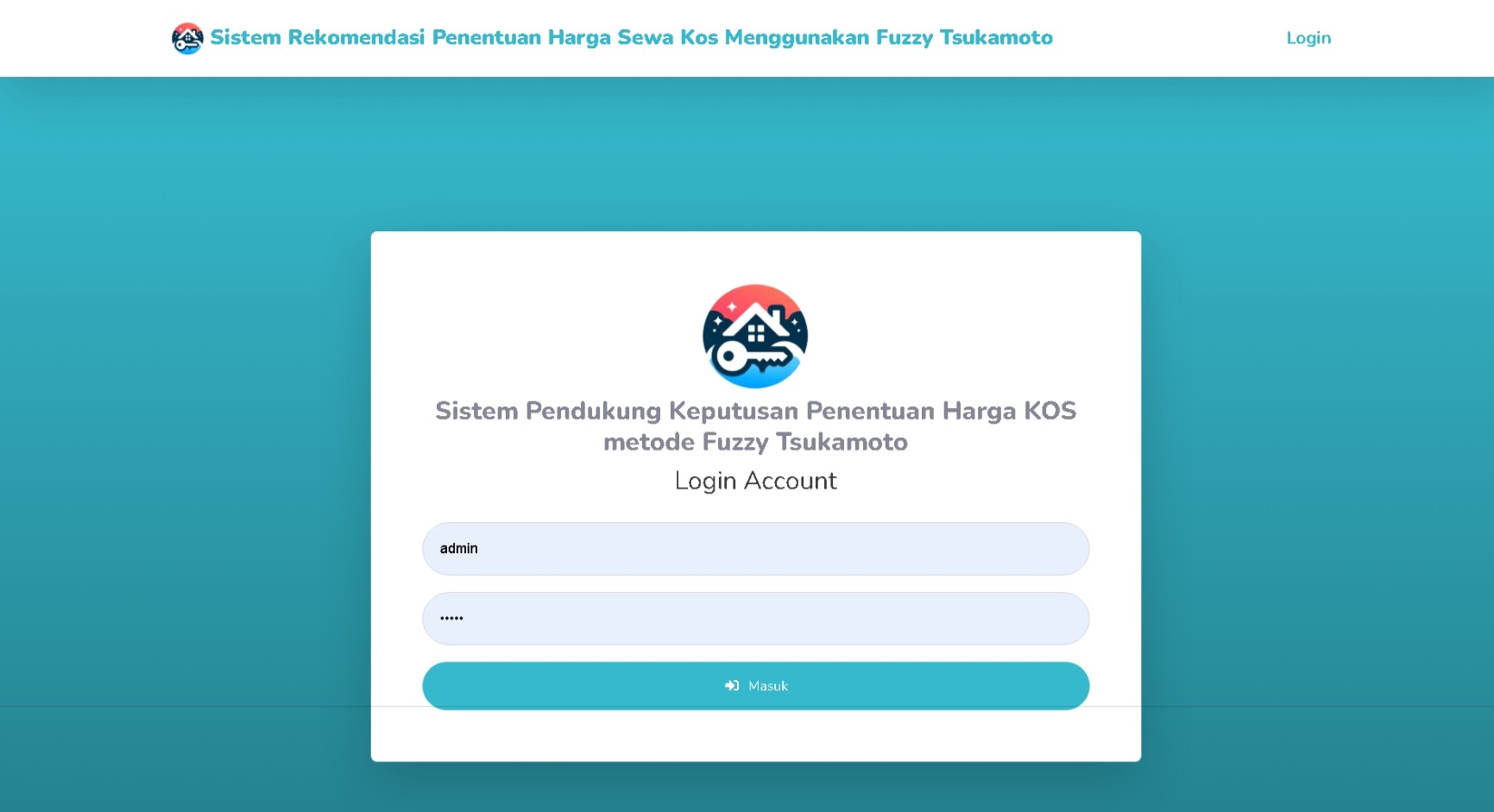 SPK Penentuan Harga KOS (Metode Fuzzy Tsukamoto)